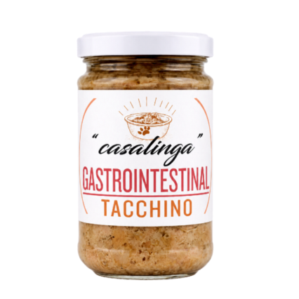 Casalinga Gastrointestinal – hrană umedă dietetică completă pentru câini adulți, cu curcan, pentru susținerea digestiei, 250 g
